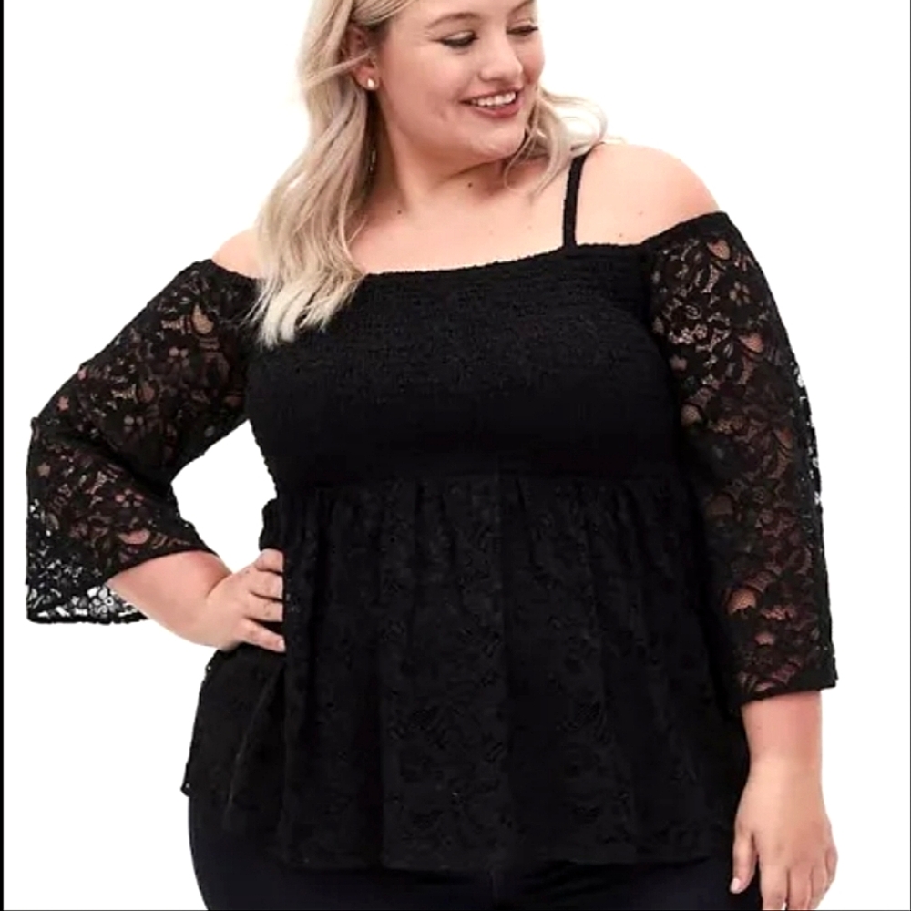 Black Lace Torrid Blouse